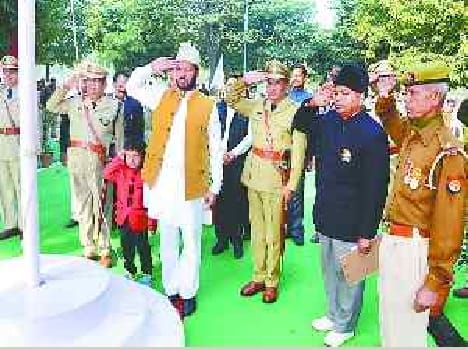 Republic Day flag waved gracefully